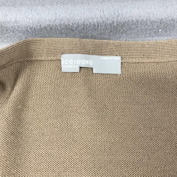 Iceberg Ice Jeans Cardigan Sweater Womens Small Beige Logo Monogram Made Italy - Picture 6 of 11